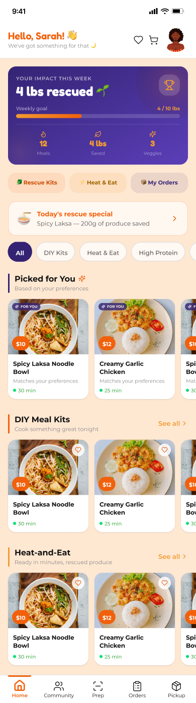FreshBite — homepage