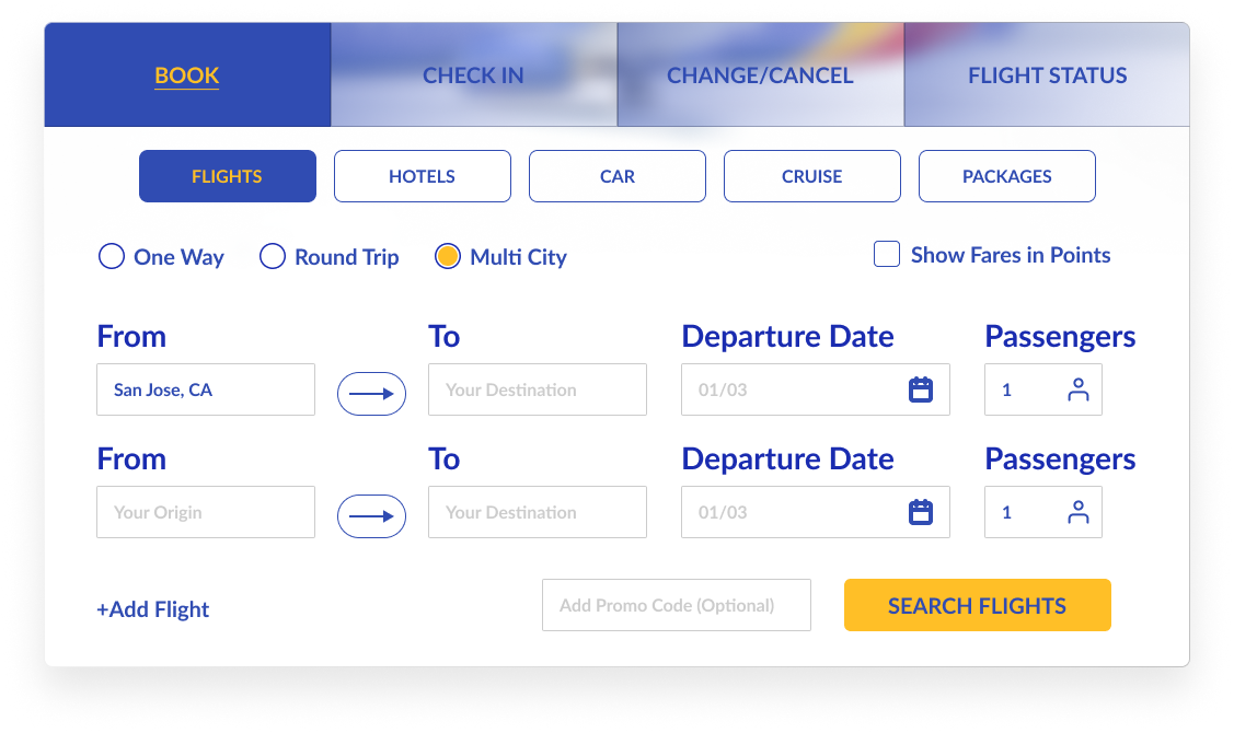 Multi City booking